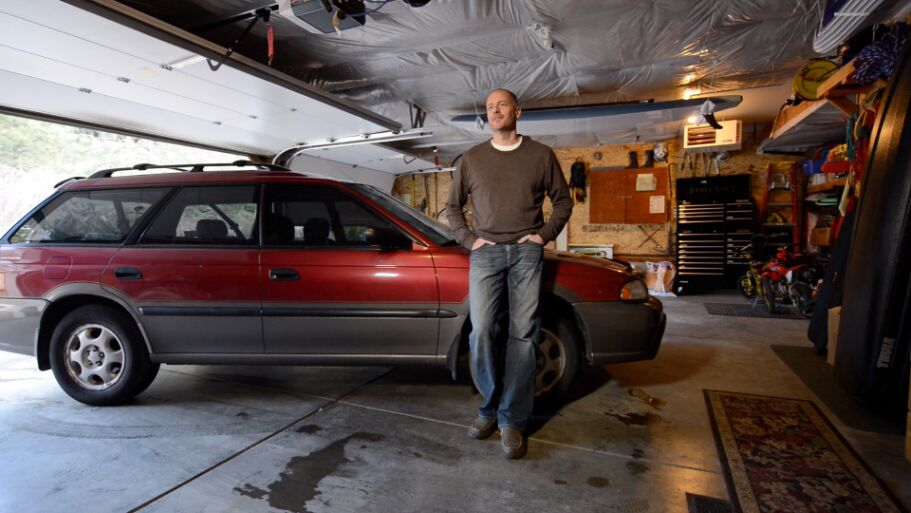 man with car