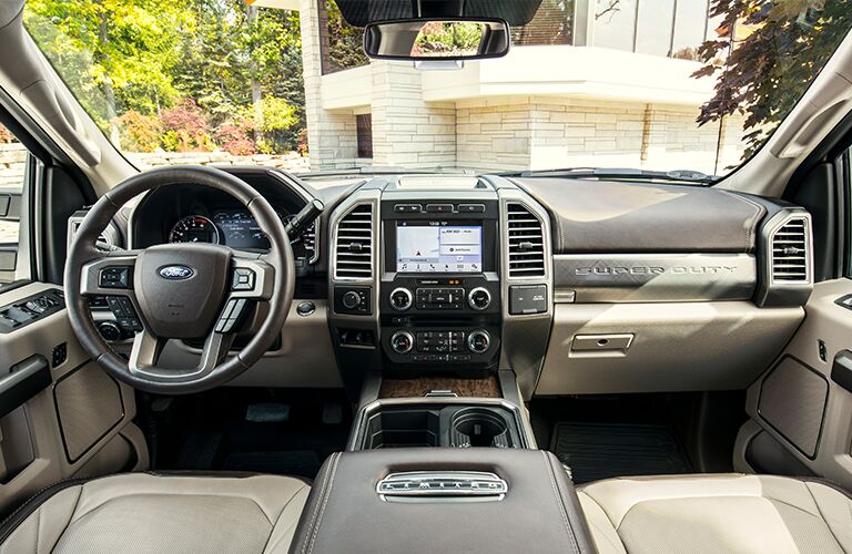 front seats of a 2019 Ford Super Duty F-250 XL