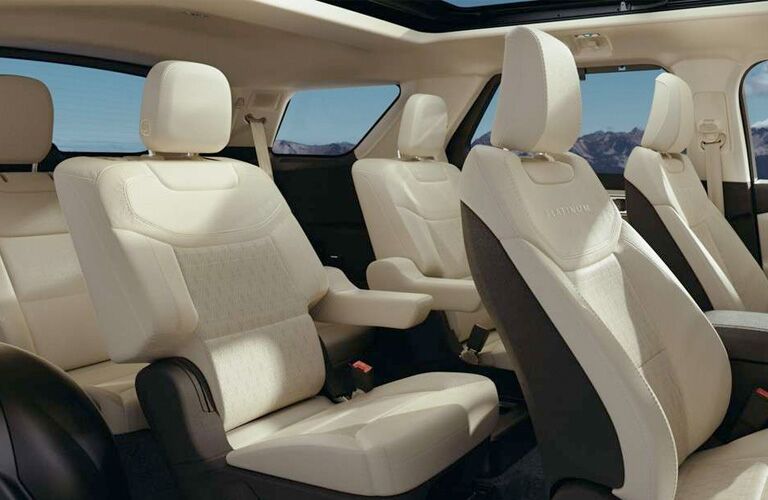 Interior view of seating in 2020 Ford Explorer