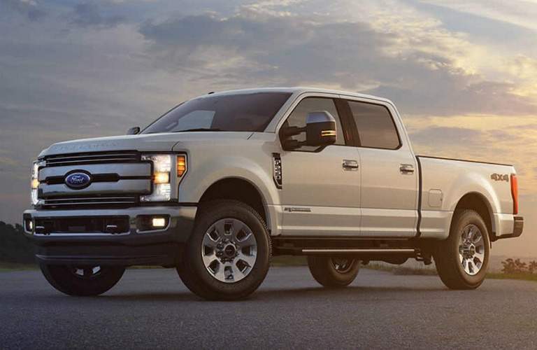 2017 Ford F-250 white side view