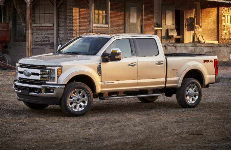 2017 Ford F-350 white side view