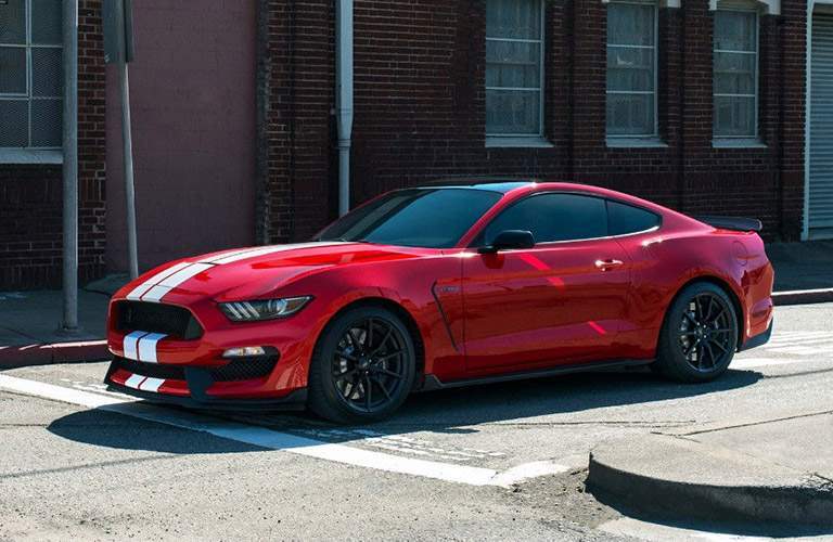 2018 Ford Mustang GT 250 red and white side view