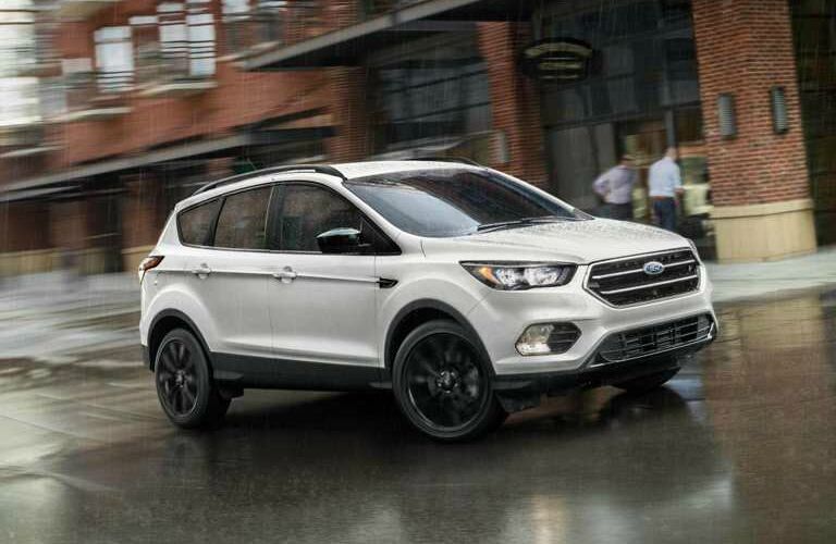 2018 Ford Escape white side view in the rain