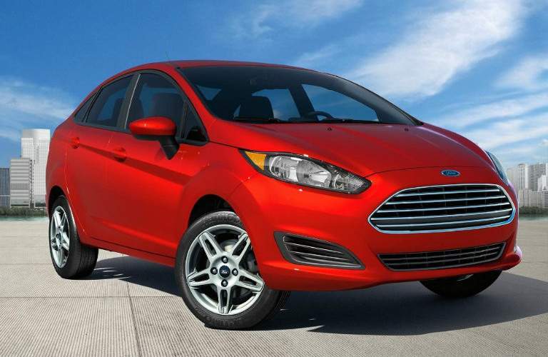 2018 Ford Fiesta red front side view