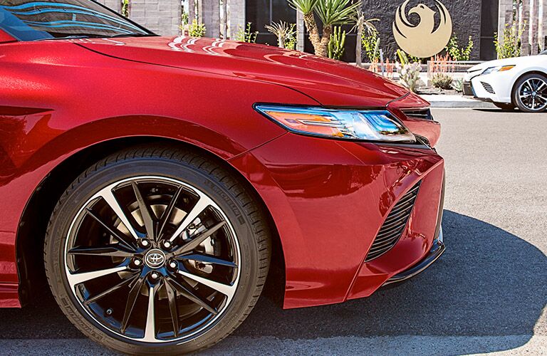 2019 Toyota Camry front tire and headlights