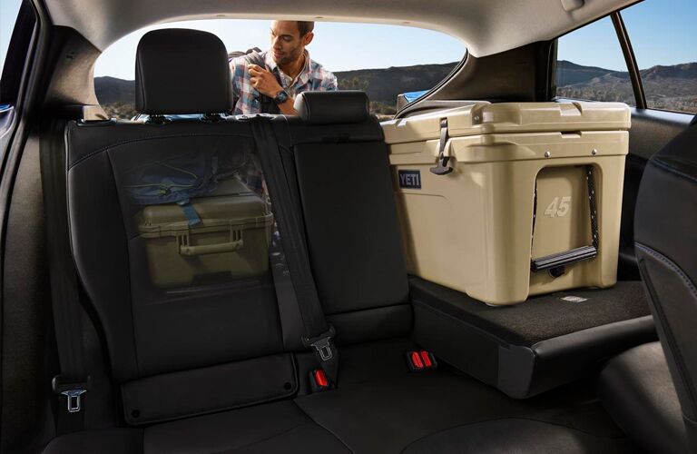 Rear seats in the 2019 Toyota Prius