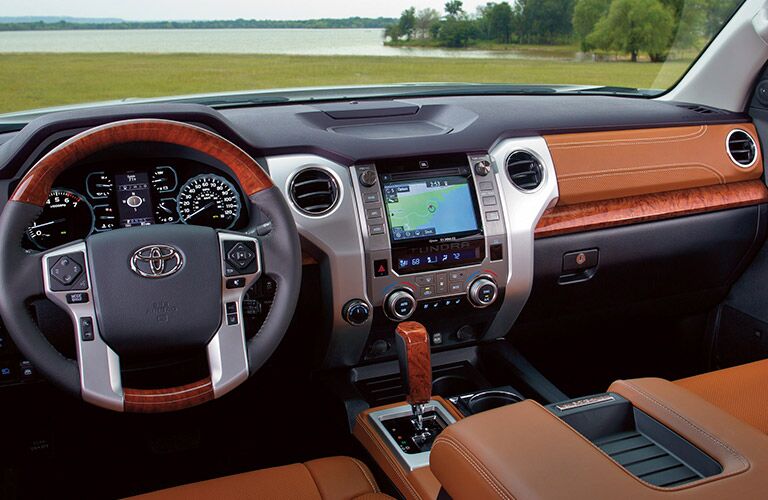 2019 Toyota Tundra steering wheel and dashboard