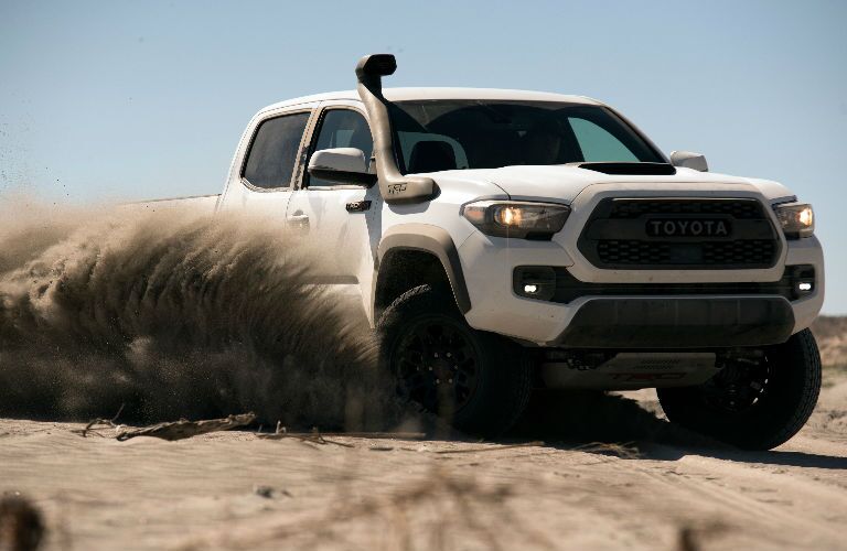 2019 Toyota Tacoma TRD Pro Exterior View in White of Side and Front End