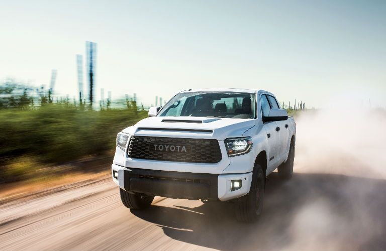 2019 Toyota Tundra TRD Pro In White Exterior Front End View
