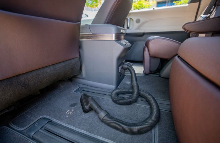 A photo of the new vacuum in the 2021 Toyota Sienna.