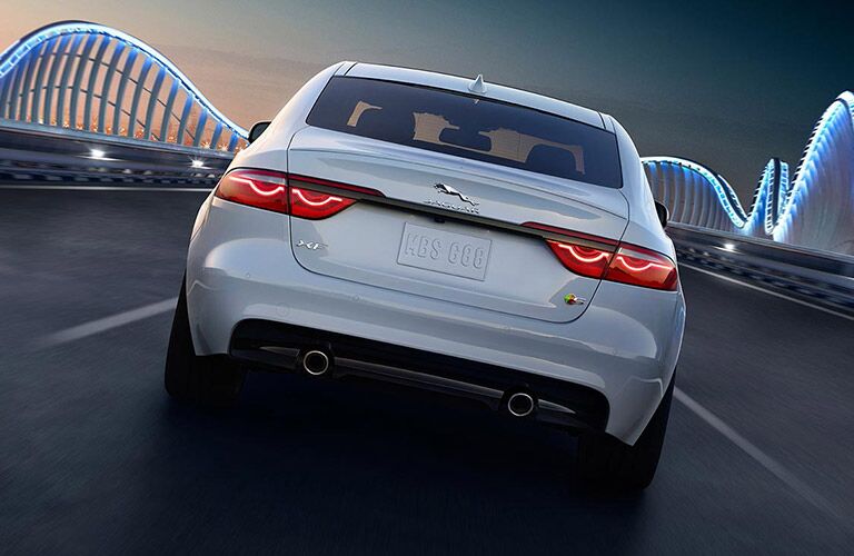 Jaguar vehicle driving on a bridge