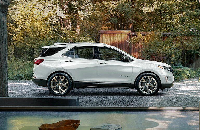 2018 Chevy Equinox white side view