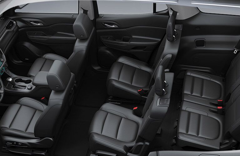 2019 GMC Acadia black leather three-row seats