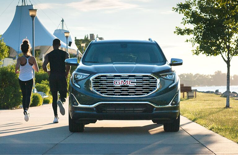 2019 GMC Terrain black front view with grille