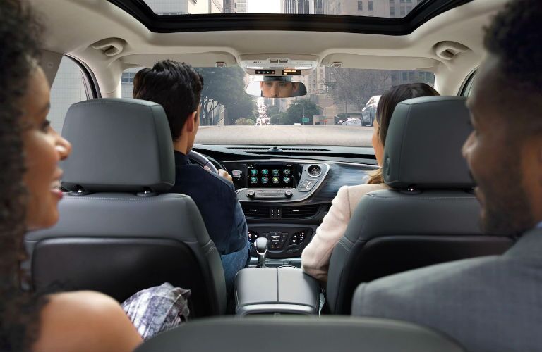 2019 Buick Envision back seat view of the front with people
