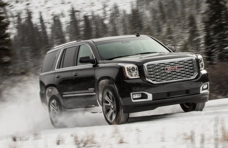 2019 GMC Yukon black in snow