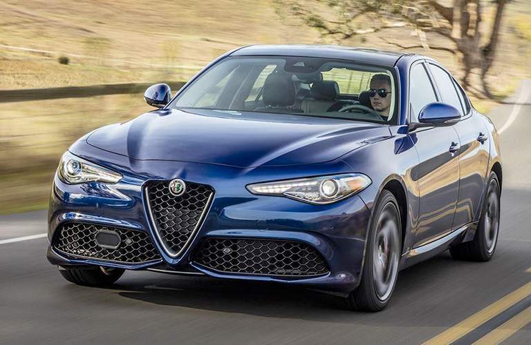 2018 Alfa Romeo Giulia driving on road
