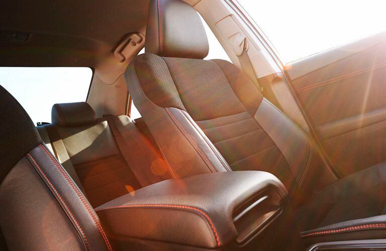 2017 Toyota Camry black seats with red stitching