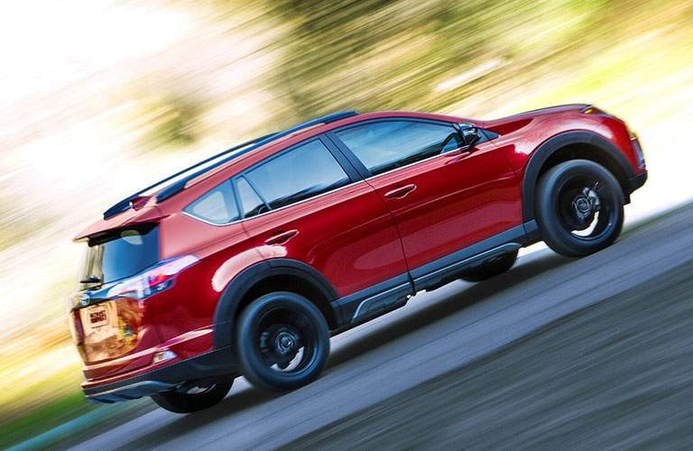 2018 Toyota RAV4 Side View in Red