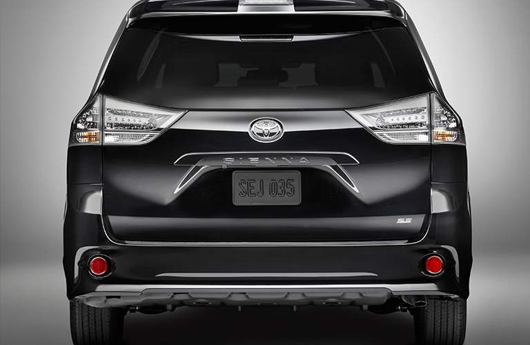 2018 Toyota Sienna Rear View of Black Exterior
