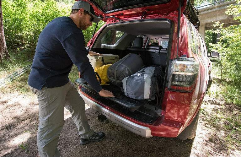 2018 Toyota 4Runner Liftgate Up and Rear Full of Cargo