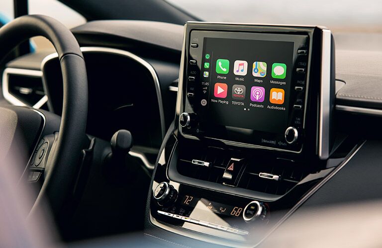 2019 Toyota Corolla Hatchback with Apple CarPlay Loaded on Touchscreen