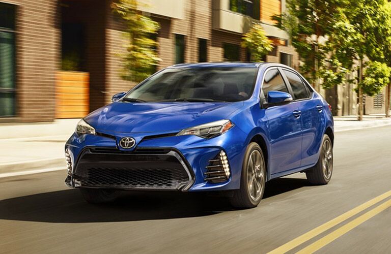 2019 Toyota Corolla Front View of Blue Exterior