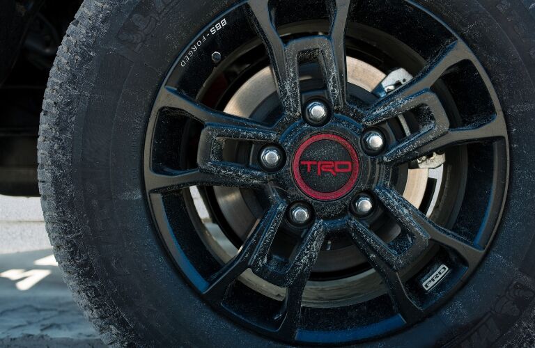 Closeup of wheel on 2019 Toyota Tacoma