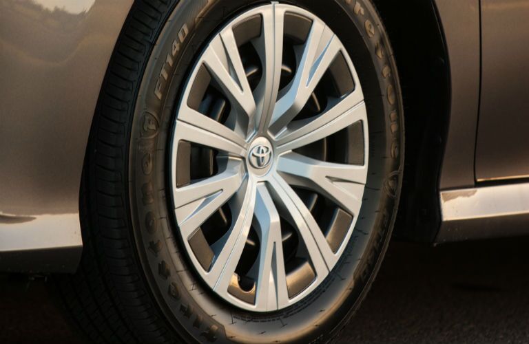 Closeup of wheel on 2020 Toyota Camry