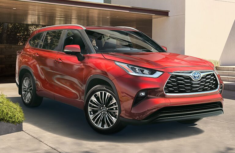 Red 2020 Toyota Highlander Hybrid
