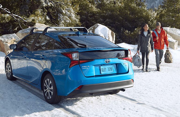 Rear view of 2020 Toyota Prius