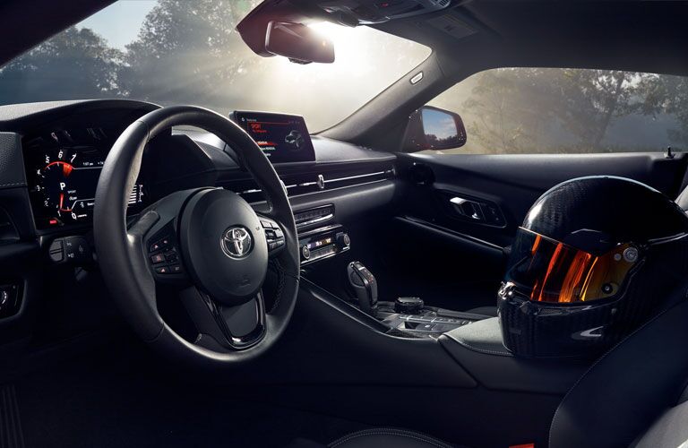 Interior view of 2020 Toyota Supra