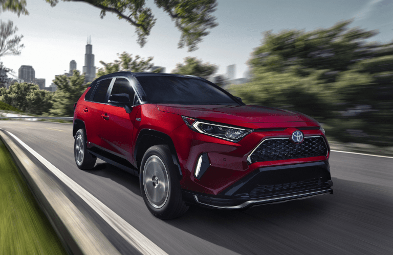 Red 2021 Toyota RAV4 Prime