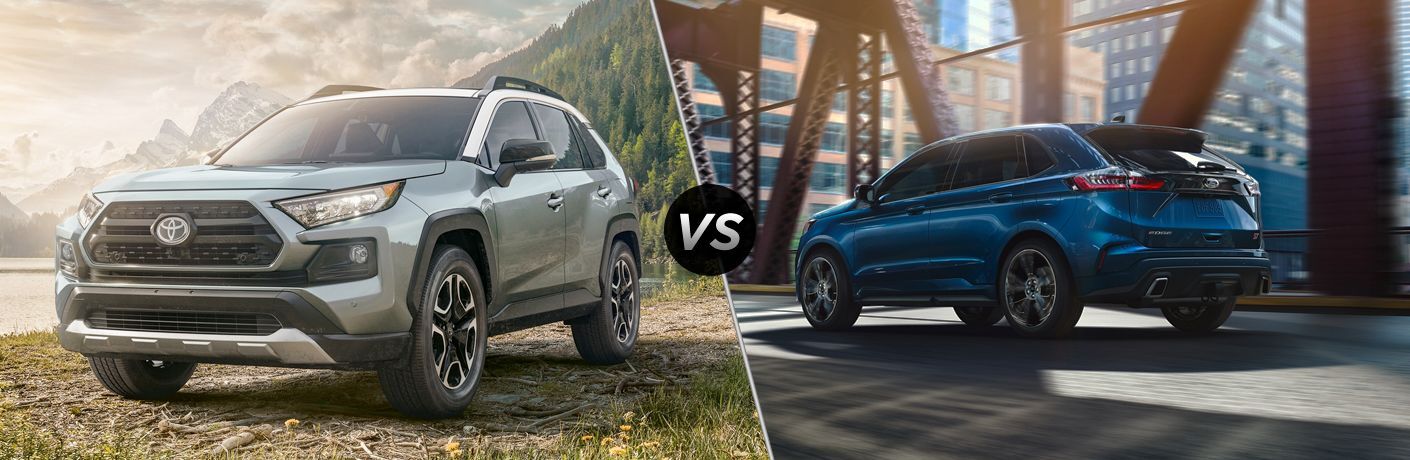 A side-by-side comparison of the 2020 Toyota RAV4 vs. 2020 Ford Edge.