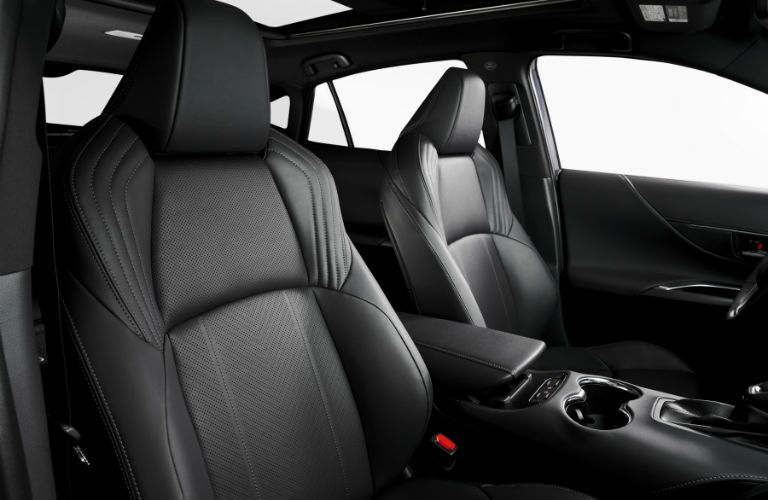 A photo of the front seats in the 2021 Toyota Venza.