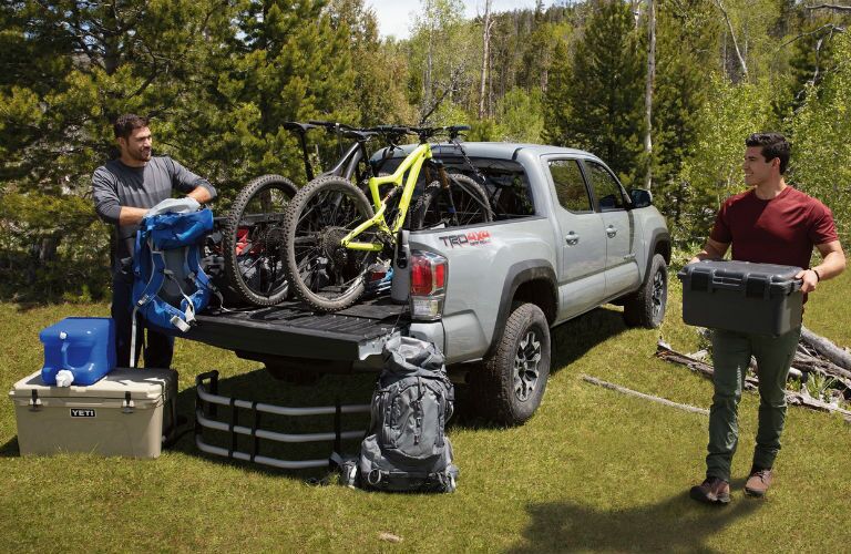 Another photo of a 2020 Toyota Tacoma TRD-branded truck showing off many of its available accessories.