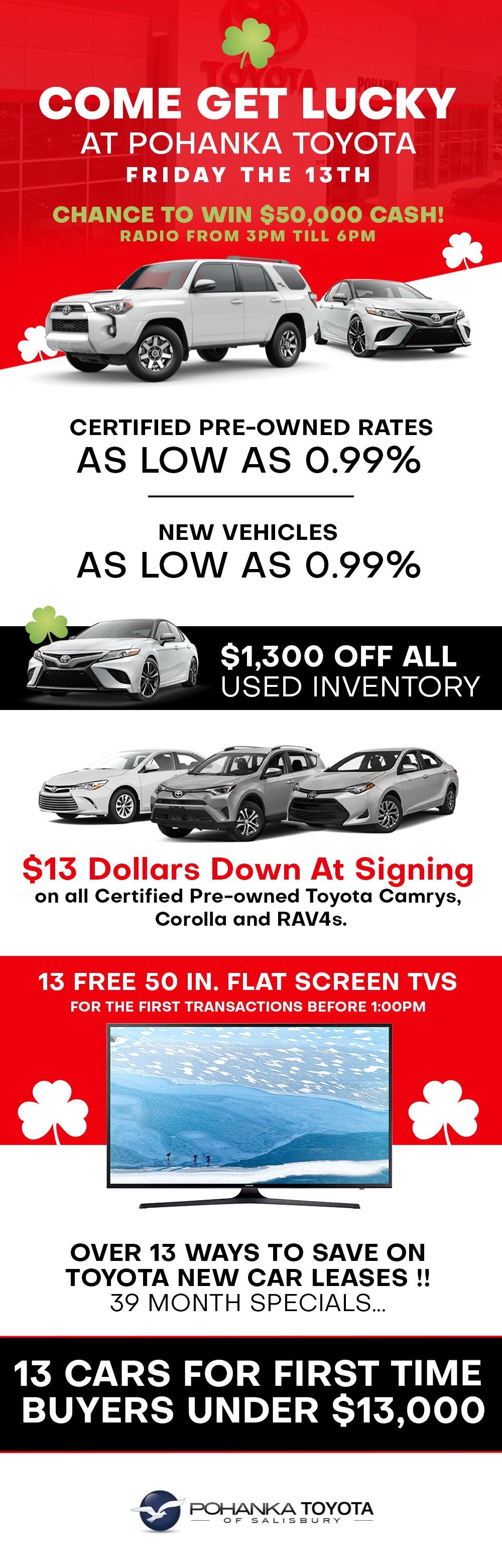Come Get Lucky At Pohanka Toyota In Salisbury Md
