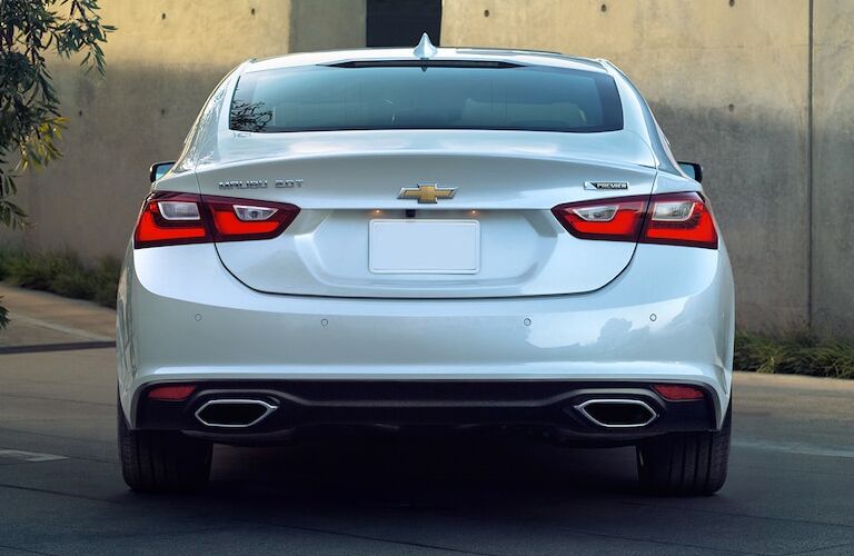 View of the 2018 Chevrolet Malibu from the rear