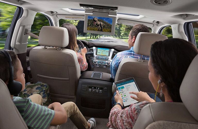 Family inside the 2018 Chevrolet Suburban