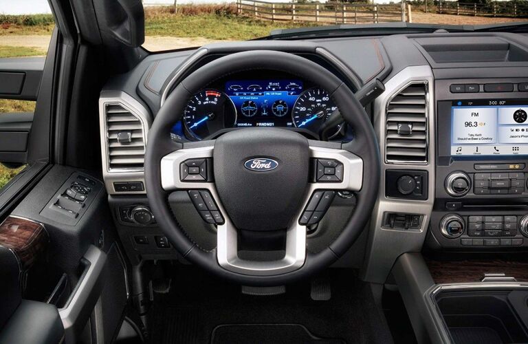 Steering wheel of the 2019 Super Duty F-250