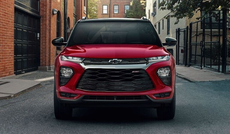 2021 Chevy Trailblazer red front view
