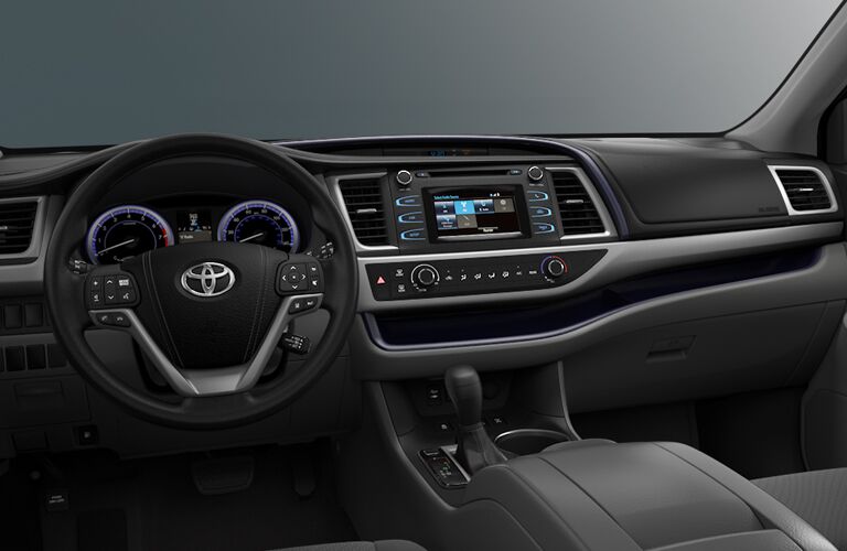 Dashboard of the 2019 Toyota Highlander LE
