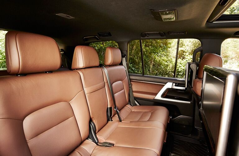 Rear seats in the 2019 Toyota Land Cruiser