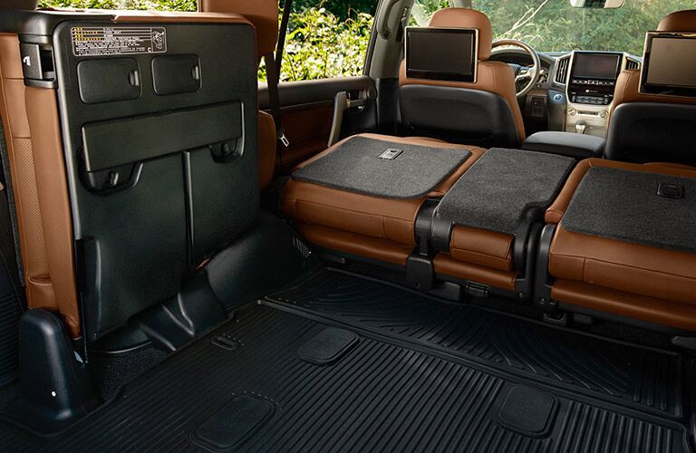 Seats folded in the 2019 Toyota Land Cruiser