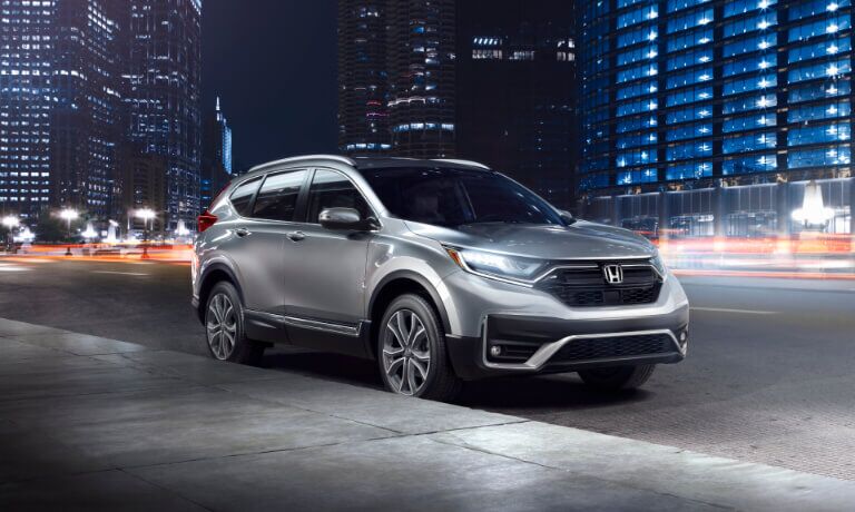2020 Honda CR-V parked outside at night