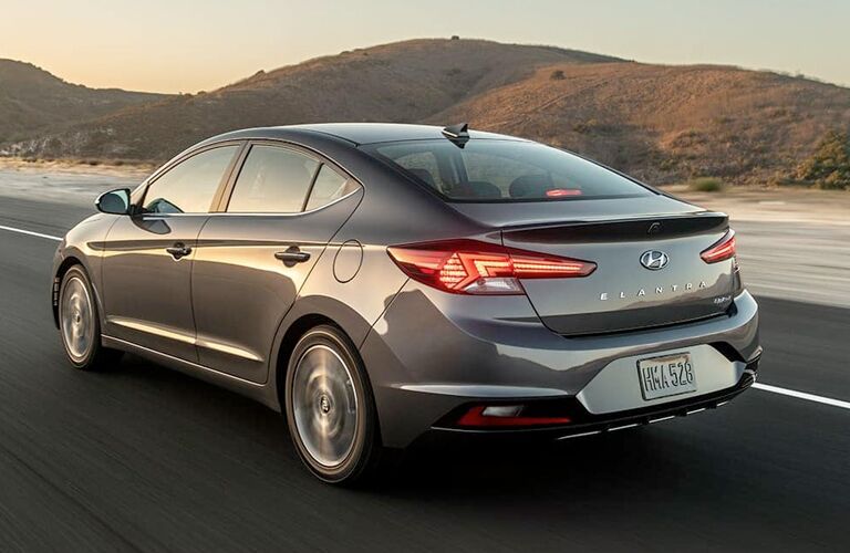 2019 Hyundai Elantra rear view on a road
