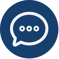 blue speech bubble button