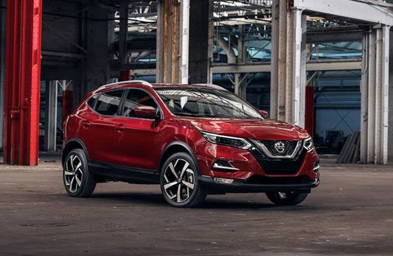 front view of a red 2020 Nissan Rogue
