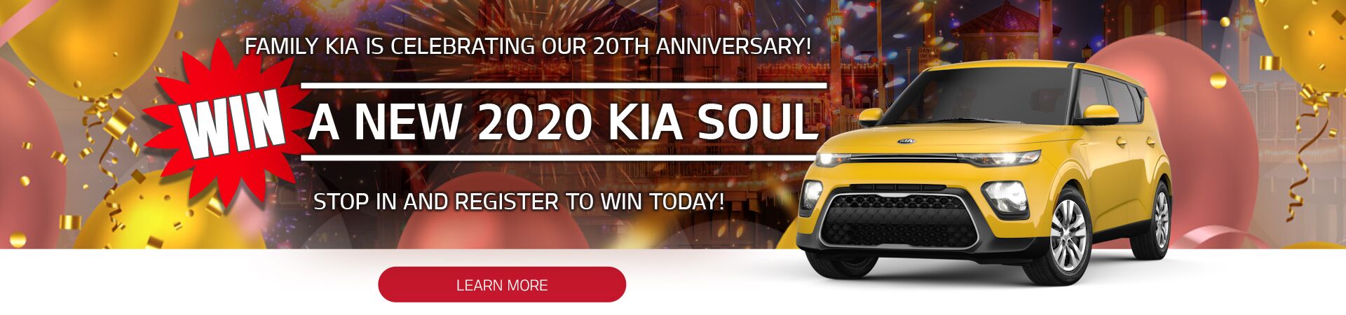 Family Kia 20th Anniversary 2020 Kia Soul Giveaway