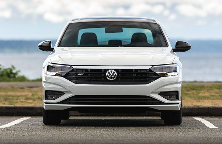 front view of white 2020 VW Jetta